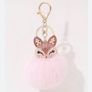 Pink Fox Key Chain